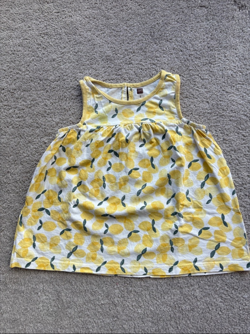 Tea Collection 100% cotton sleeveless tank - lemons!